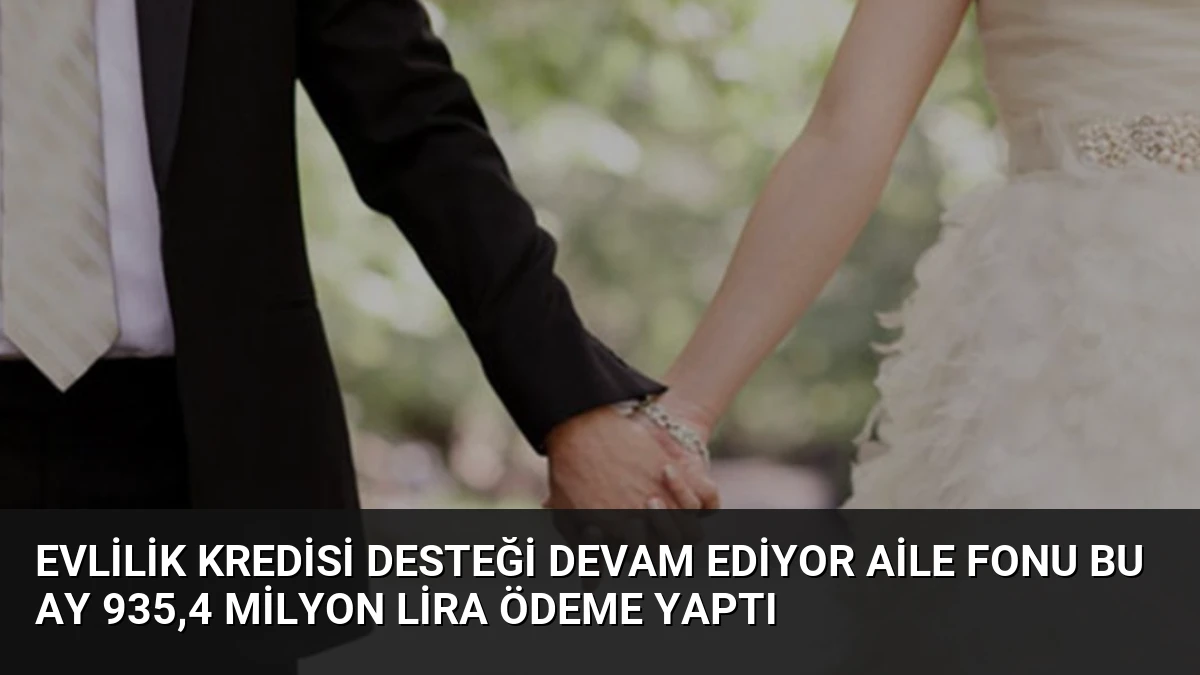 Evlilik Kredisi Desteği Devam Ediyor Aile Fonu Bu Ay 935,4 Milyon Lira Ödeme Yaptı