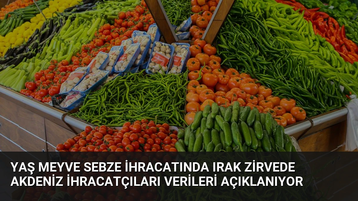 Yaş Meyve Sebze İhracatında Irak Zirvede Akdeniz İhracatçıları Verileri Açıklanıyor