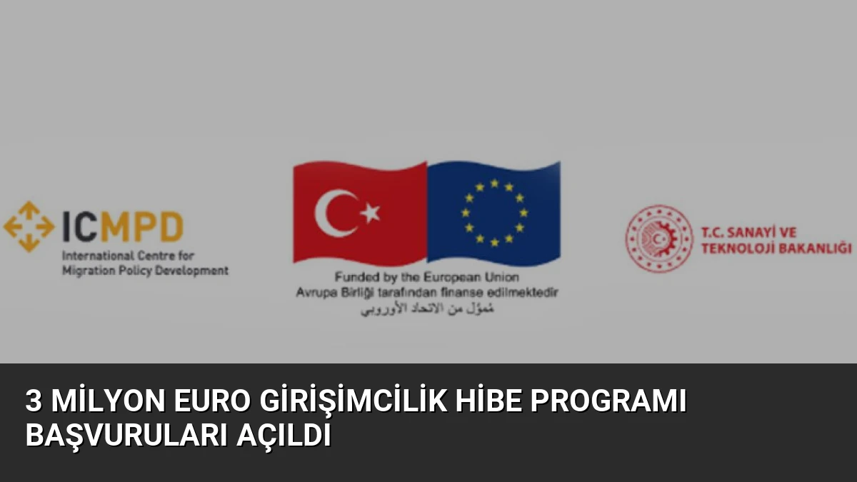 3 Milyon Euro Girişimcilik Hibe Programı Başvuruları Açıldı