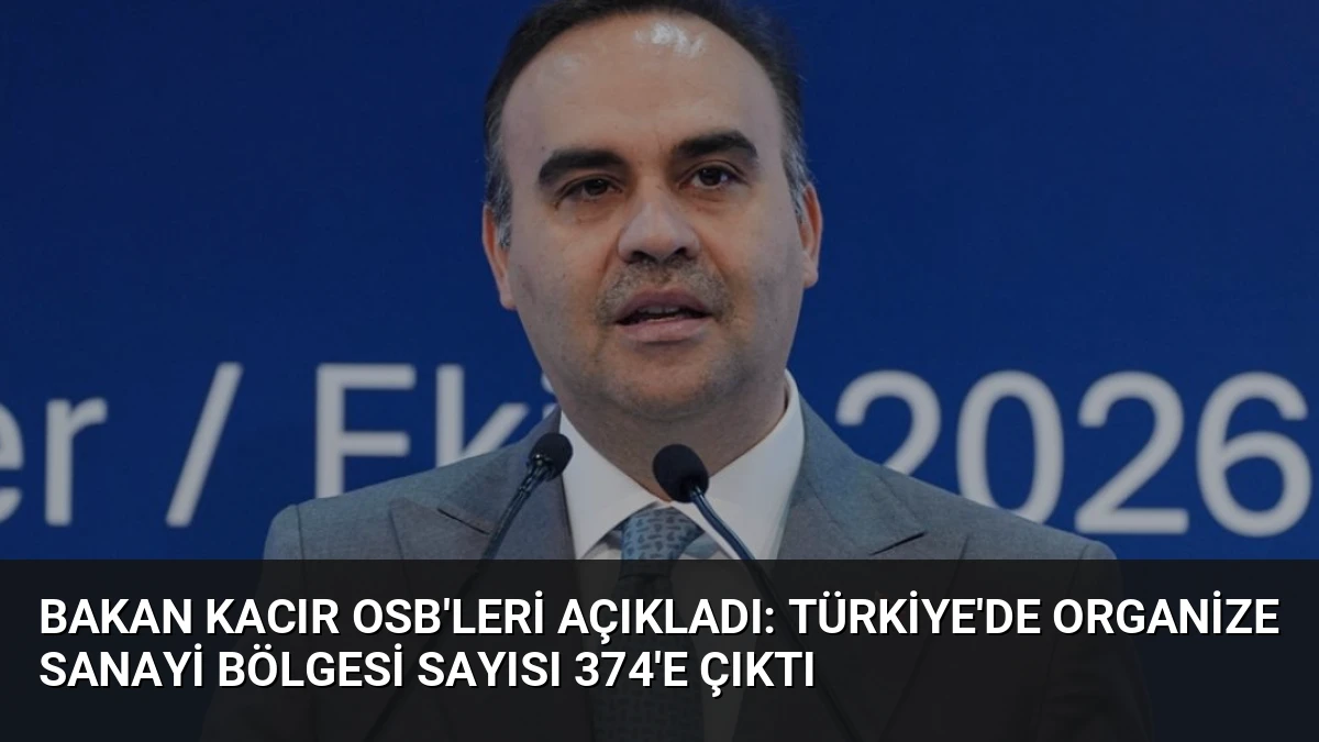 Bakan Kacır OSB’leri Açıkladı: Türkiye’de Organize Sanayi Bölgesi Sayısı 374’e Çıktı