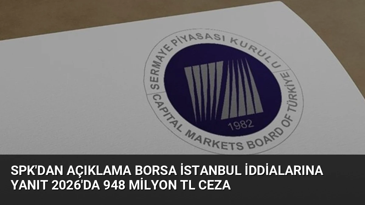SPK’dan Açıklama Borsa İstanbul İddialarına Yanıt 2026’da 948 Milyon TL Ceza